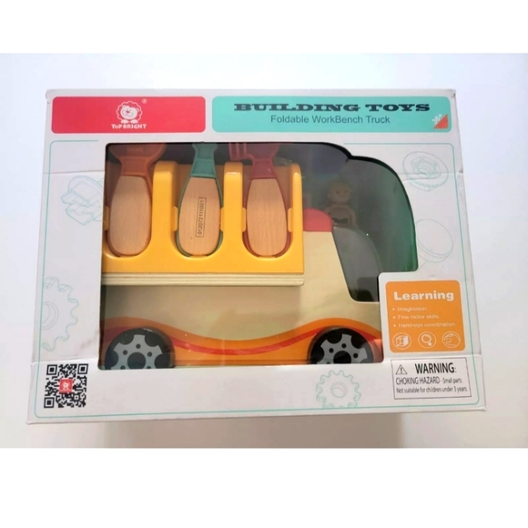 NEW Topbright - Foldable Work Bench Truck (120312) Building Toy SET Wooden Toys - Picture 1 of 5